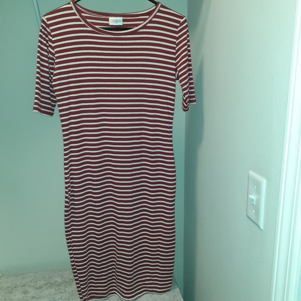 Lula roe stretchy stripped dress